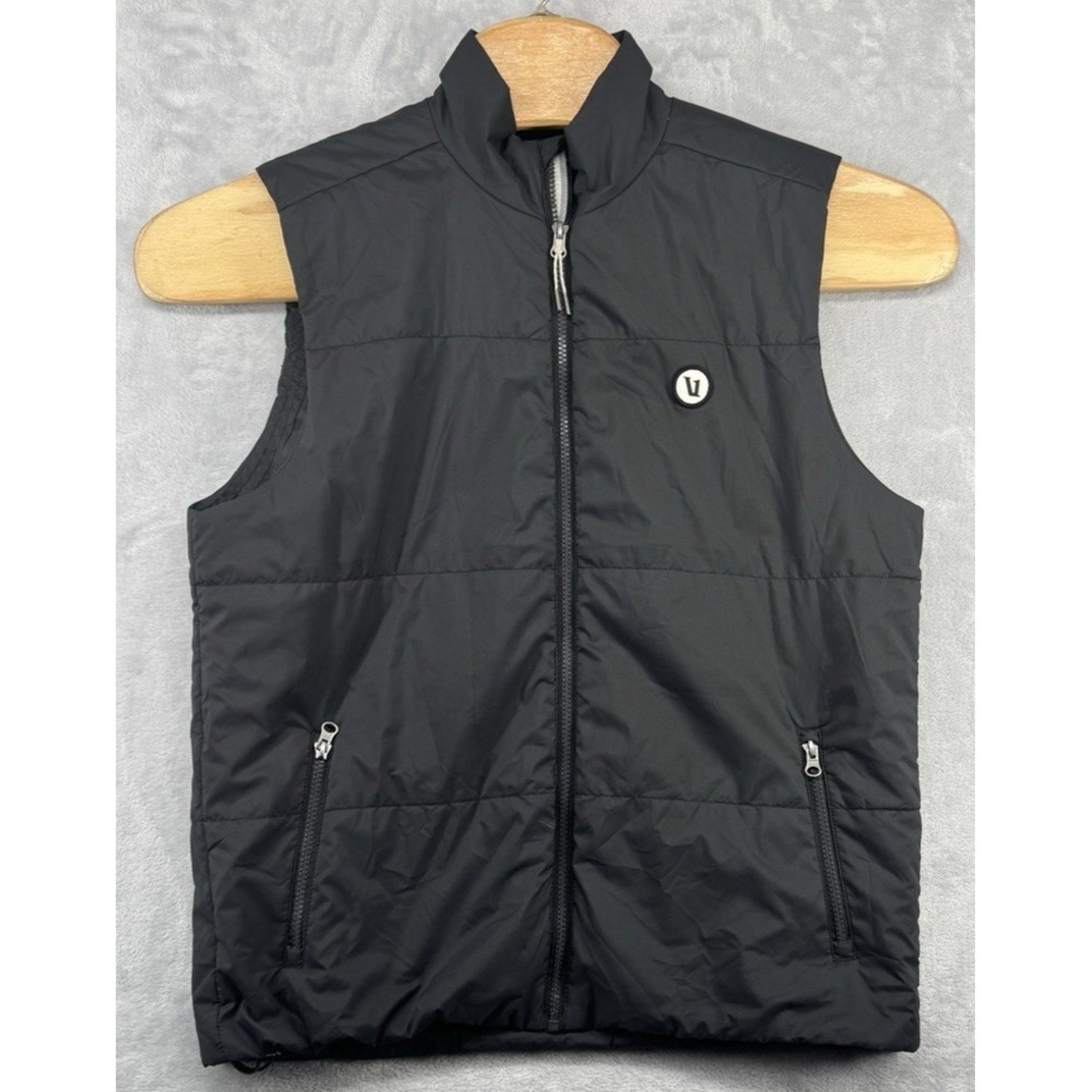 Vuori Echo Insulated Quilted Puffer Vest Black Full Zip Primaloft V538 Men's M